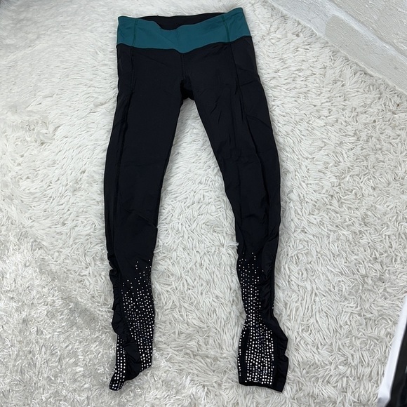 Lululemon Speed Tight IV *Lights Out Black / Forage Teal - Picture 2 of 8